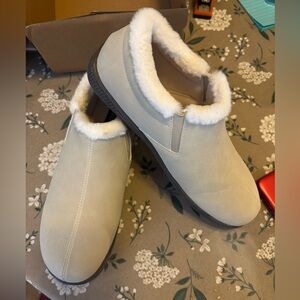 Array Betty Sand Suede Slipons Shoes. New condition in Box. 10 Medium